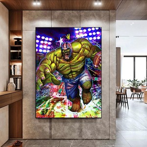 Tranh Và Áp Phích Nghệ Thuật Treo Tường Graffiti Đầy Màu Sắc Hình Hulk Thùng Carton Cho Trẻ Em Tranh Vải Bố Trang Trí Phòng Khách Cuadros Trang Trí Nhà Cửa - Product Image 3