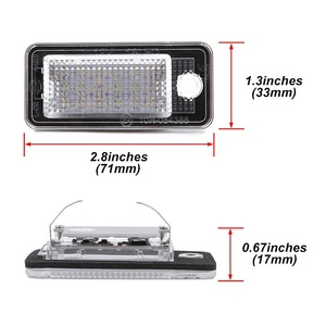 ללא שגיאה-canbus לבן הוביל מספר רישיון לוחית אור חצוף מערכת 12v עבור audi a3 a4 b7 a6 c6 s6 a8 c6 s6 a8 c6 s6 a8 - Product Image 2