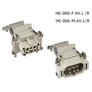 ช่องเสียบปลั๊กสี่เหลี่ยมสำหรับการบินอุตสาหกรรมสำหรับ HE-006-F.AV.L/R HE-006-M.AV.L/R ช่องเสียบสำหรับ10A ตัวผู้/ตัวเมีย06แกนสำหรับงานหนัก - Product Image 2