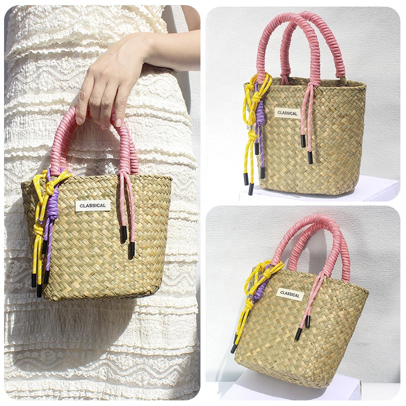 Bolso original + etiqueta + asa de nailon rosa