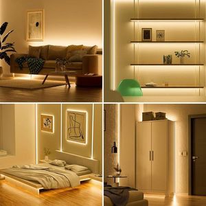 SXZM dim 320LED/m esnek akıllı şerit işık özelleştirilebilir renk COB CE Rohs FCC IP20 12v 24v ile merdiven gardırop için LED - Product Image 6