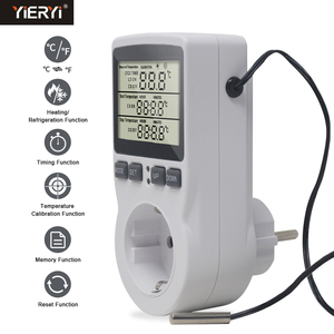 Digital <strong>Temperature</strong> <strong>Controller</strong> Multifunction Thermostat Socket With <strong>Timer</strong> Switch Heating Cooling AC 110V~230 <strong>Timer</strong> Socket - Product Image 3