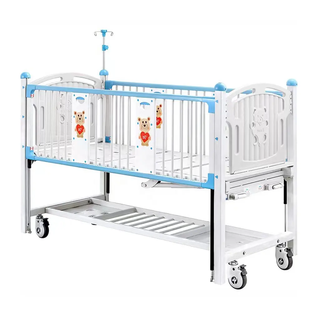 Lujosas camas de hospital para niños con operación manual de 2 manivelas disponible