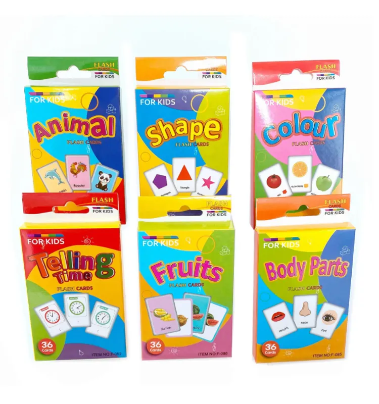 Manufacturer Wholesale Board Game English Learning Educational Hard Paper Flash Card for Kids
