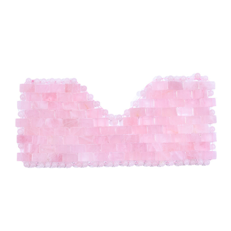 Máscara de ojos de cristal rosa (línea rosa claro)