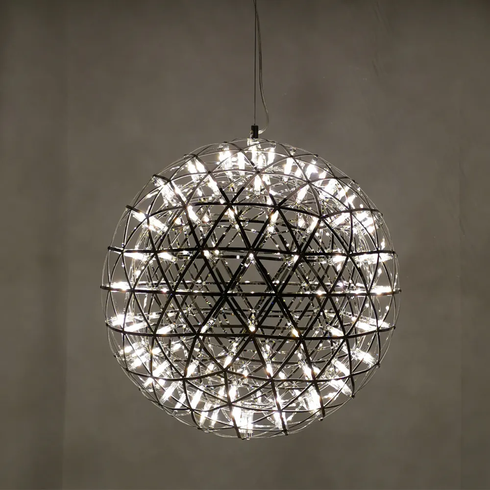 Hot Bán Thép Không Gỉ Hiện Đại Sáng Tạo Hình Dạng Ngôi Sao Treo Ánh Sáng Lịch Thi Đấu Sparkle Globe Pendant Light