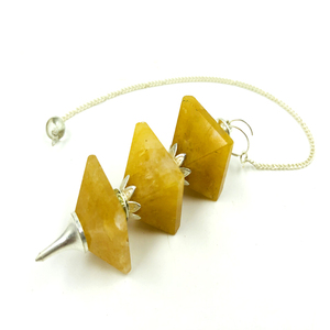 Doğal sarı aventurin oyma akik sarkaç Feng Shui tarzı enerji çalışması için meditasyon çakra dengeleme Divination - Product Image 1