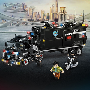 HW TOYS 1251PCS OEM ODM New Designs SWAT Team Car Model <strong>Commander</strong> Small Building <strong>Blocks</strong> Bricks Set - Product Image 2