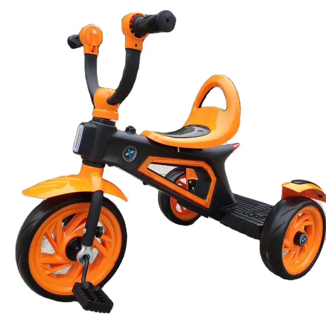 Baby Pedal Fahrrad Kinder Dreirad mit Musik Kleinkind Balance Fahrrad Outdoor Spielzeug Kinderwagen