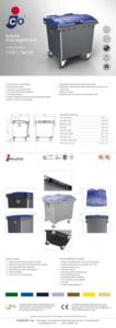 JCOPLASTIC SPAカスタムサービス高密度HDPE 1100L廃棄物管理ビン<span class=keywords><strong>4</strong></span>輪黄色RAL 1018フラットリッド持続可能なオプション