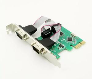 อะแดปเตอร์คอนโทรลเลอร์สำหรับการ์ด1ชิ้น RS-232 PCI-E ไปยัง dual RS232 Serial Express DB9 2พอร์ต - Product Image 1