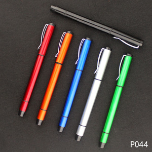 2在1塑料圆珠笔，带荧光笔，带有自定义颜色和自定义徽标 - Product Image 4