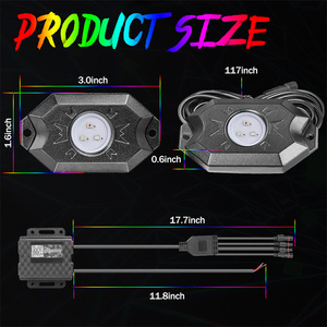 4 6 8 12 bakla RF uzaktan ve telefon App kontrol Mini ışık araba için çakarlı lamba LED kaya lamba - Product Image 2