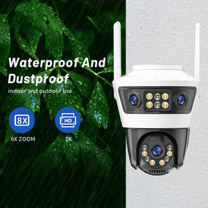 9mp 3 Lens Linkage Network Ip Network Well Camera Ip Pir Impermeable Ip66 Cámara DE SEGURIDAD Wi-fi Cámara - Product Image 5