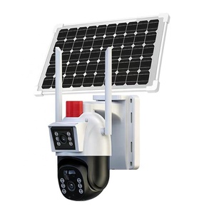 Telecamera ICSEE 4K 8MP per esterni a doppia lente Wireless PTZ sicurezza impermeabile CCTV con spia di avvertimento Camara de Seguridad Wifi