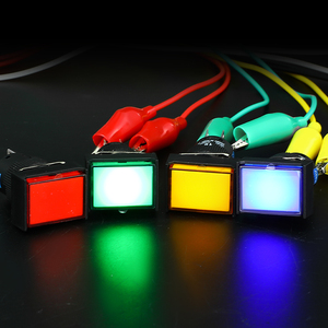 LA16-22CFD piccolo interruttore a pulsante rettangolare installato con luce - Product Image 6