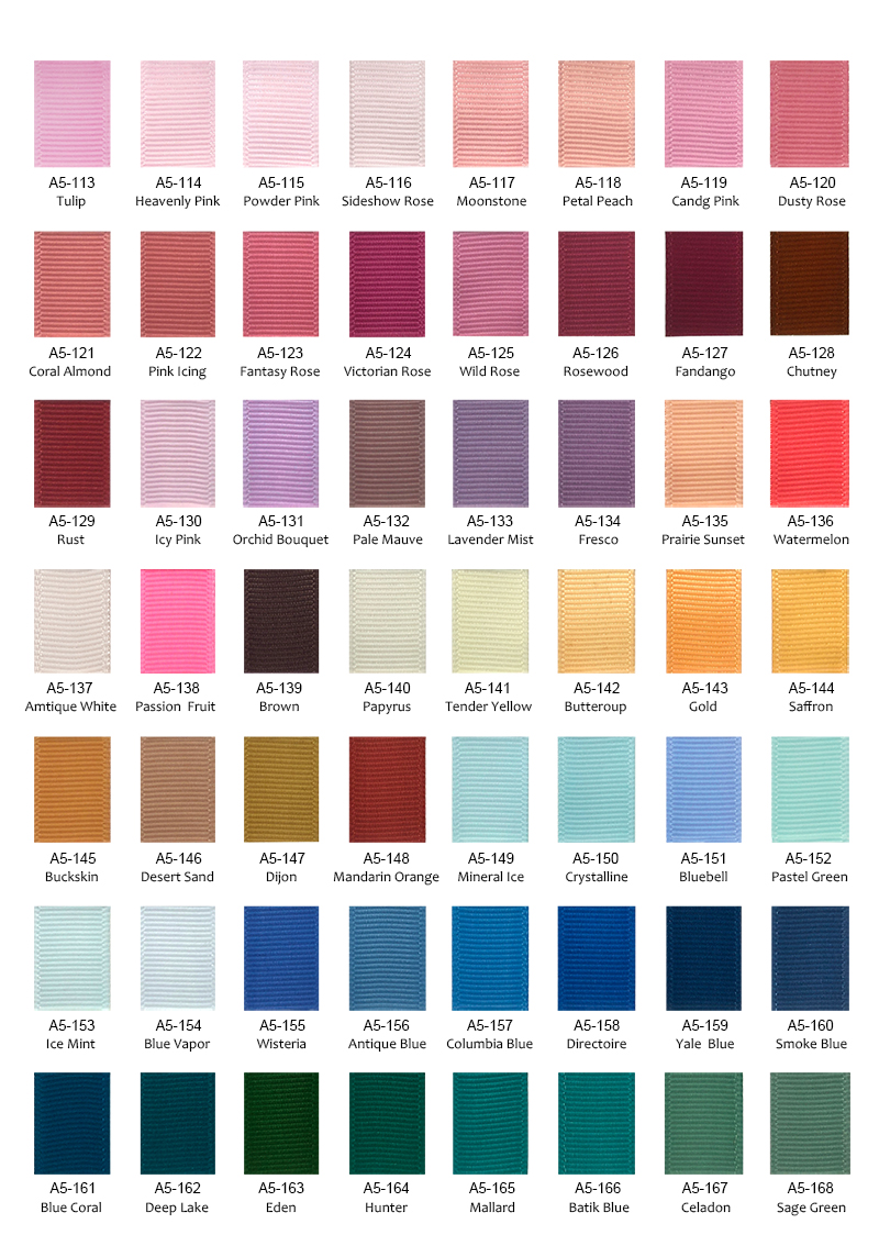 Grosgrain Ribbon Colors
