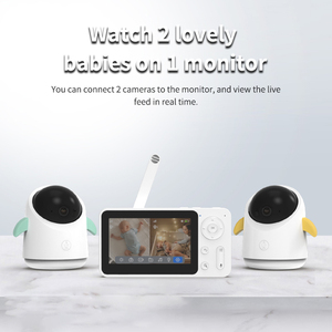Sistema de video con monitor para bebés de 1080p con intercomunicador para cámara de género neutral para guardería - Product Image 6