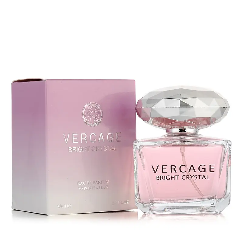 Perfume feminino de diamante cristal rosa 90ml, fragrância duradoura de flores e frutas