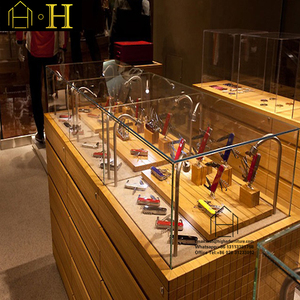高端设计手表店装饰手表架玻璃旋转展示架LED灯柜销售 - Product Image 3