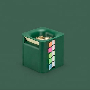 Caja de almacenamiento de notas adhesivas de cubo de escritorio con logotipo personalizado, soporte multifunción para Bloc de notas con nota adhesiva e índice para oficina y escuela