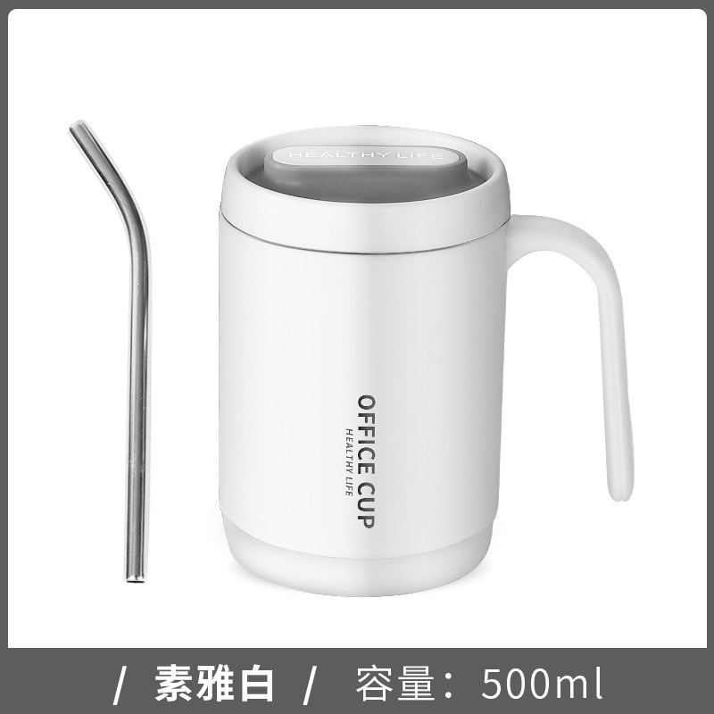 Elegant white-pp inner liner + straw