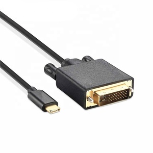 USB 3.1 C型DVI RCA适配器电缆4k分辨率音频/视频监视器电缆6英尺黑色聚氯乙烯护套氧气功能3m长 - Product Image 1