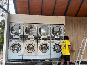 Laundromat Коммерческая Прачечная машина полностью автоматическая монетная/карточная стек стиральная и сушильная машина