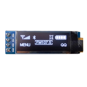 0,91 Zoll 12832 Weiß Blau OLED-Display OLED-Bildschirm mit Leiterplatte für Arduino 4-polige I2C-Schnittstelle