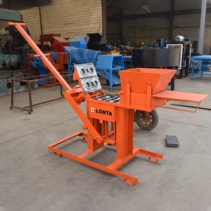 LONTA QMR 2-40, máquina de moldeo de bloques de pavimentadora de enclavamiento manual pequeña, máquina de fabricación de bloques de arcilla para suelo de barro - Product Image 2