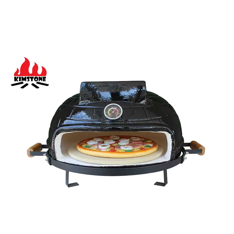 Horno de pizza de mesa KIMSTONE portátil fácil de llevar Parrilla de cerámica nuevas herramientas de barbacoa para usar