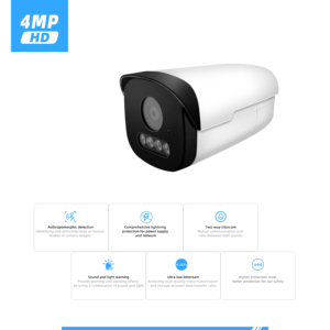 IP66 Outdoor Waterproof AI Human Detection Ip <strong>Camera</strong> Bullet <strong>Camera</strong> Night Vision Home CCTV POE Network <strong>Camera</strong> - Product Image 3