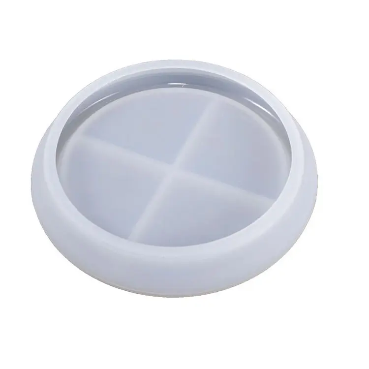 Moldes de resina de silicone redondos, moldes de silicone de resina epóxi transparente para fundição com resina de concreto e argila de polímero