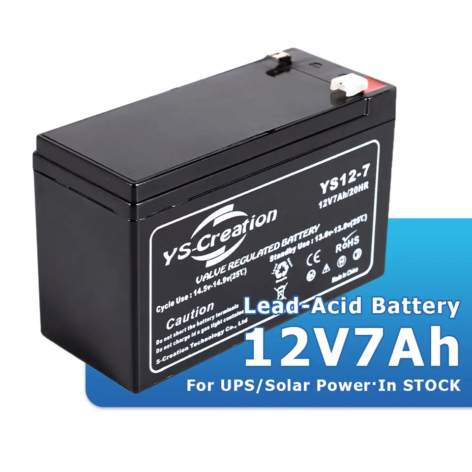 12V7Ah pil 12 Volt kurşun asit piller mühürlü kurşun asit şarj edilebilir derin döngülü akü