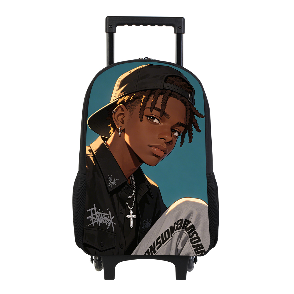 African Boy Trolley Backpack 4
