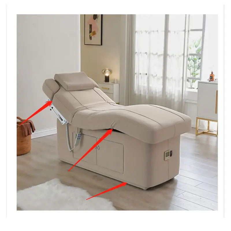 luxurious able lift electric 3 motors massage table cosmetic facial spa beauty tattoo therapy eyelash bed