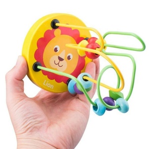 Mini cartone animato fai da te in legno con perline giocattolo per 1-3 anni di età per bambini di riconoscimento del colore educazione precoce Puzzle genitore-bambino - Product Image 2