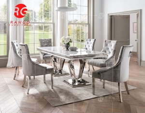 Designer Dining Room <strong>Table</strong> <strong>Sets</strong> Marble Top Dining <strong>Table</strong> Chair <strong>Set</strong> - Product Image 1