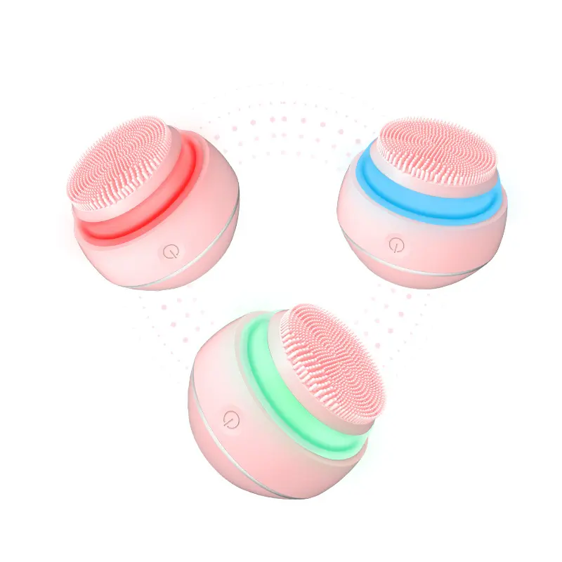 IPX7 Wasserdichte Gesichts reinigungs bürste Wiederauf lad bares Advanced Face Spa-System zum Peeling von Deep Clean ser Pink Gift Blue OEM