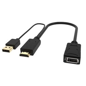 Adaptador de Cable de salida DP Displayport, HDMI a puerto de pantalla, con alimentación USB para Monitor PS4