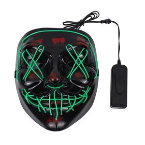 ハロウィーンLEDコールドライト小道具スクリプト狼男キルパーティージャンプタイドプレイVフェイス新しいダブルカラーライトマスク
