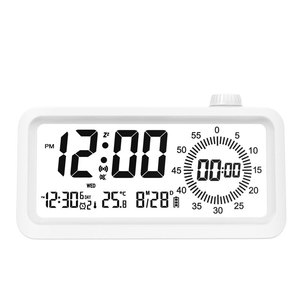 Neuer moderner leuchtender digitaler LCD-Wecker Dual Time Display Timer Watch Batterie betriebene Tischuhren für Kinder - Product Image 6