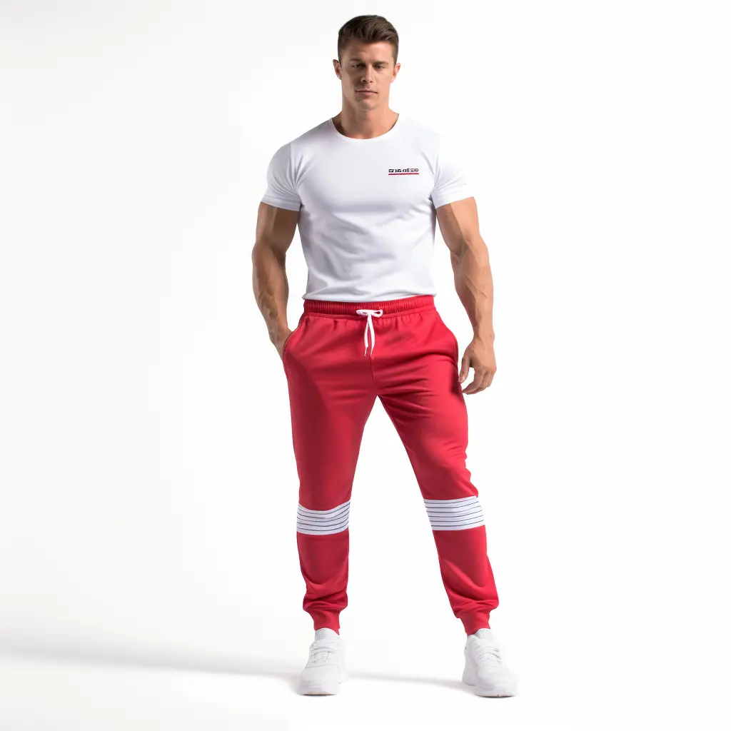 Pantalon de jogging de baseball 100% coton sérigraphié personnalisé pour hommes
