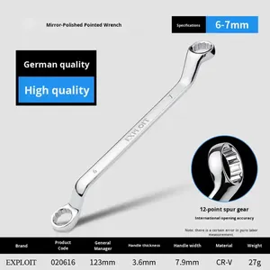 Khai thác nhiệm vụ nặng nề đôi Ende D Plum Blossom <span class=keywords><strong>Wrench</strong></span> <span class=keywords><strong>Set</strong></span> thép tự động sửa chữa công cụ phần cứng Metric <span class=keywords><strong>Wrench</strong></span> <span class=keywords><strong>Set</strong></span> - Product Image 6