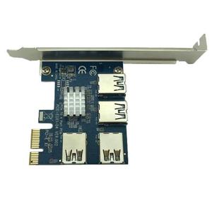 PCIe PCI-E PCI 1x การ์ดไรเซอร์แบบเร่งด่วนเป็น16x1ถึง4 USB 3.0สล็อต - Product Image 4