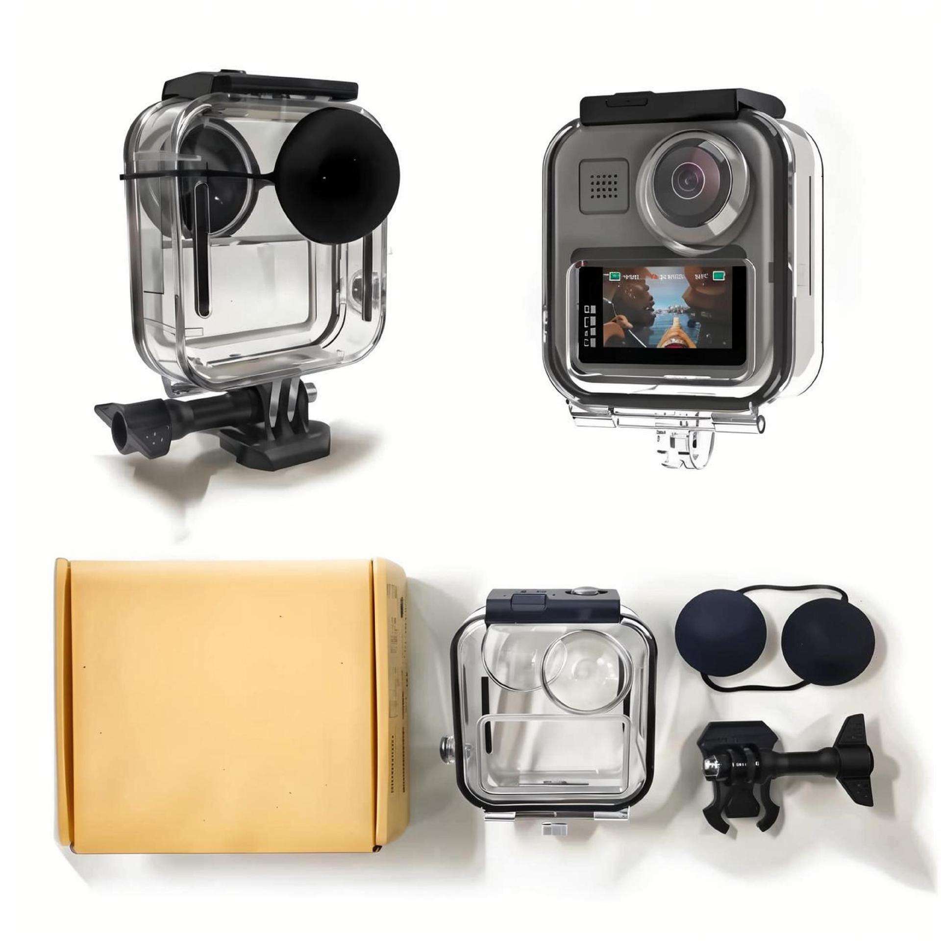 Transparent dive case + lens cap