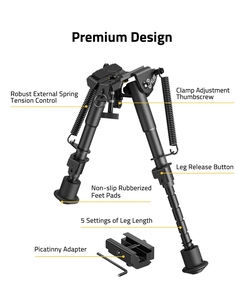 360 Degrees Adjustable Retractable Precision <strong>Bipod</strong> Qd <strong>Mount</strong> Hunting Universal Rotation Camera Tactical <strong>Bipods</strong> - Product Image 4
