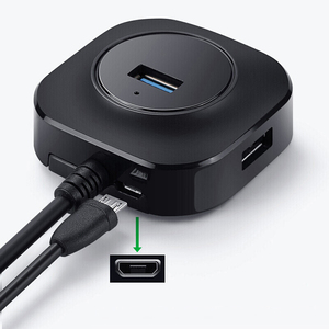 黑色a型USB集线器适配器4端口USB3.0 5gbps计算机数据传输 - Product Image 2