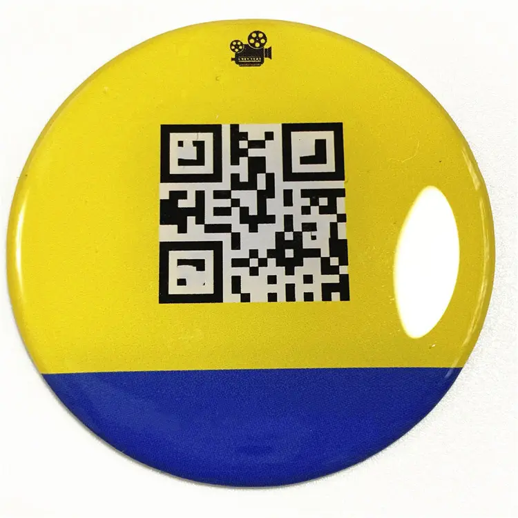 Codice qr stampato grande formato 50 millimetri cupola premium tag nfc con colla forte