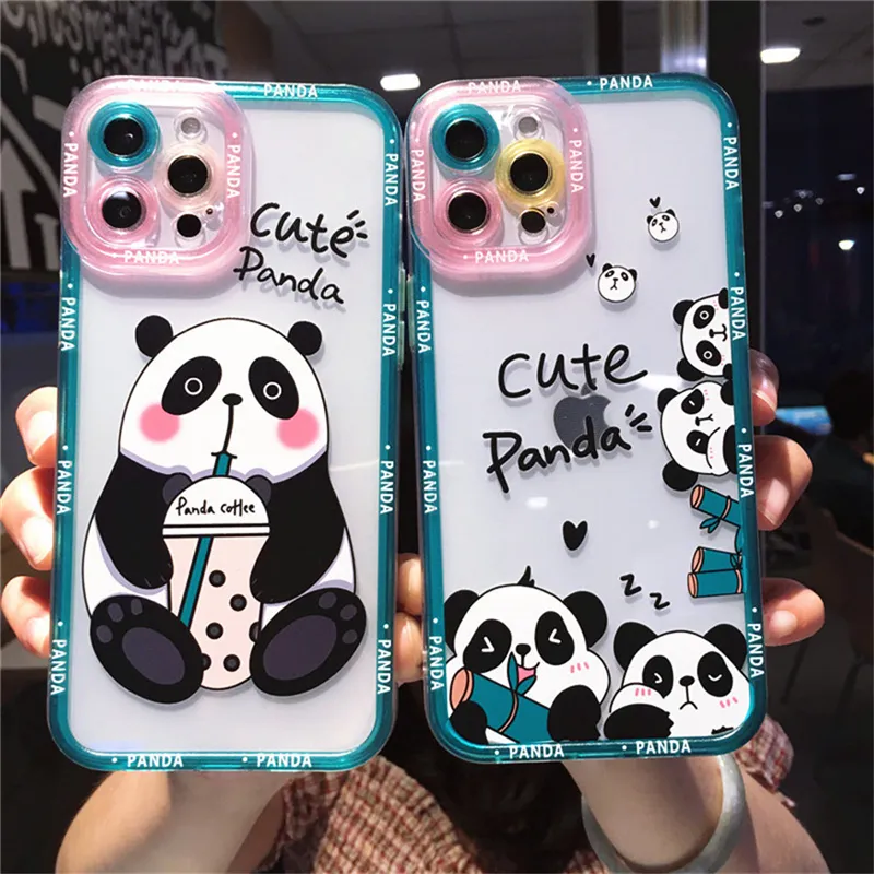 Per iphone 14 pro max custodia per telefono panda carino in silicone antiurto, per custodie per telefoni iphone 14 stampa animalier